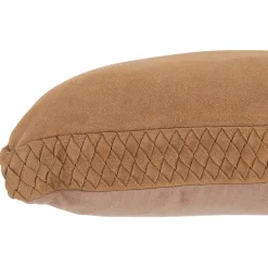 Best J-Line Coussin carré en cuir marron 45x45x7 cm