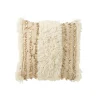 Online J-Line Coussin carré en polyester beige 45x45x12 cm
