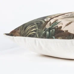 Hot Deko & Co Coussin carré imprimé savane vert et beige L.45 x l.45cm Deco&co