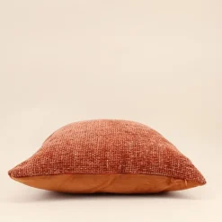 Outlet Ornami Coussin chiné en velours orange 45x45cm