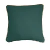 Deko & Co COUSSIN COTON RECYCLE PIPING JUTE VERT EMERAUDE 40X40* Coussin Pour Canapé