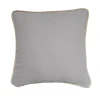 Deko & Co COUSSIN COTON RECYCLE PIPING JUTE GRIS CLAIR 40X40* Coussin