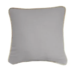 Deko & Co COUSSIN COTON RECYCLE PIPING JUTE GRIS CLAIR 40X40* Coussin