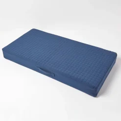 Homescapes Coussin d'assise déhoussable pour canapé 2 places en coton, bleu marine -* Coussin Pour Canapé