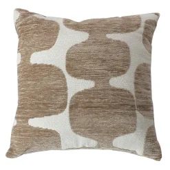 Best Home Maison Coussin décoratif déhoussable jacquard motif moderne (40x40 cm - Beige)