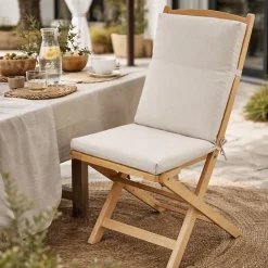 Clearance Home Maison Coussin de chaise extérieur assise et dossier MINORQUE (40x90 cm - Beige)