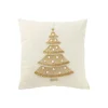 J-Line Coussin de Noël carré en coton blanc 45x45x12 cm* Coussin Pour Canapé