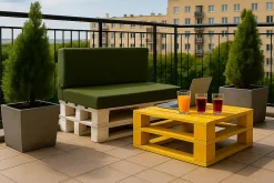 Clearance Setgarden Coussin de palette 120x50x10cm assise, coussin de palette Vert, coussin de mobilier de jardin, coussin de jardin