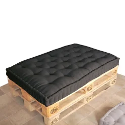 Sale Dylrev Coussin de Palette Rectangulaire 80x120cm en Coton Anthracite pour Intérieur