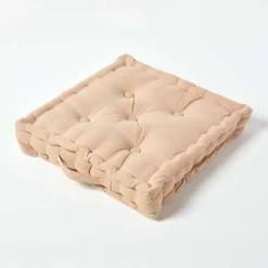 Homescapes Coussin de sol - beige uni - 40 x 40 cm -* Coussin De Sol