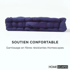 Homescapes Coussin de sol - bleu marine - 50 x 50 cm -* Coussin De Sol