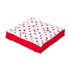 Homescapes Coussin de sol - cœur rouge - 50 x 50 cm -* Coussin De Sol