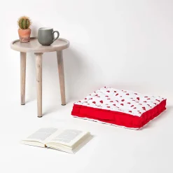 Homescapes Coussin de sol - cœur rouge - 40 x 40 cm -* Coussin De Sol