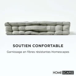 Homescapes Coussin de sol - gris uni - 40 x 40 cm -* Coussin De Sol