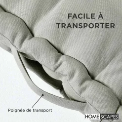 Homescapes Coussin de sol - gris uni - 40 x 40 cm -* Coussin De Sol