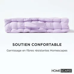 Hot Homescapes Coussin de sol - mauve uni - 40 x 40 cm -