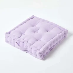 Homescapes Coussin de sol - mauve uni - 50 x 50 cm -* Coussin De Sol