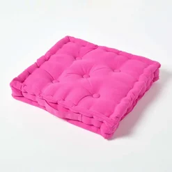 Best Homescapes Coussin de sol - rose fushia - 50 x 50 cm -