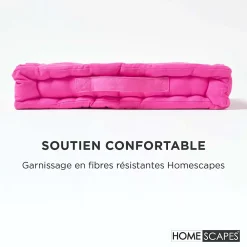 Best Homescapes Coussin de sol - rose fushia - 50 x 50 cm -