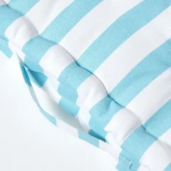 Sale Homescapes Coussin de sol bleu - grandes rayures - 40 x 40 cm -