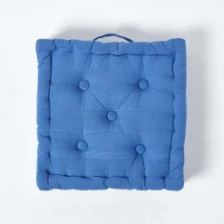 Homescapes Coussin de sol bleu - rajput tissé main -* Coussin De Sol