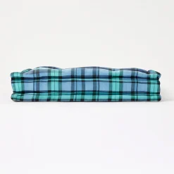 Homescapes Coussin de sol bleu - tartan écossais - 50 x 50 cm -* Coussin De Sol|Coussin