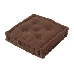 Discount Homescapes Coussin de sol chocolat - rajput tissé main -