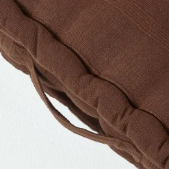 Discount Homescapes Coussin de sol chocolat - rajput tissé main -