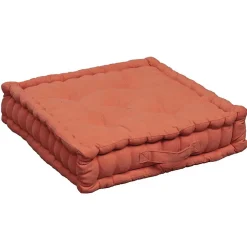Deko & Co Coussin de sol coton recyclé terra 45x45x10* Coussin De Sol