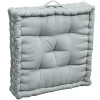 Deko & Co Coussin de sol coton recyclé gris clair 45x45x10* Coussin De Sol