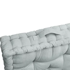 Deko & Co Coussin de sol coton recyclé gris clair 45x45x10* Coussin De Sol