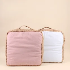 Ornami Coussin de sol en tissu et jute 40x40cm* Coussin De Sol