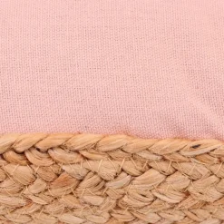 Best Ornami Coussin de sol en tissu et jute 40x40cm