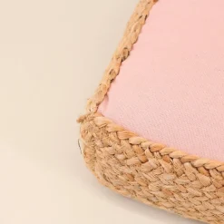 Best Ornami Coussin de sol en tissu et jute 40x40cm