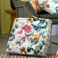 Outlet STOF Coussin de sol imprimé à fleurs 45x45x10cm
