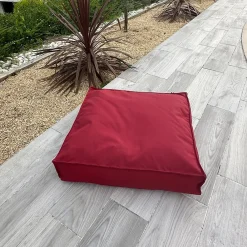 Clearance Home Maison Coussin de sol inter / exter (71x71x35 cm - Bordeaux)