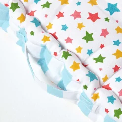 Outlet Homescapes Coussin de sol multicolore - étoiles - 50 x 50 cm -