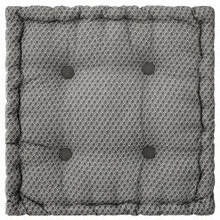 Atmosphera Créateur D'Intérieur Coussin de sol Otto - coton - gris 40x40 cm - Atmosphera* Coussin De Sol