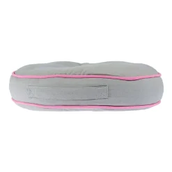 Best Homescapes Coussin de sol rond gris et rose 43 cm -