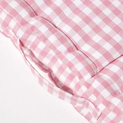 New Homescapes Coussin de sol rose - carreaux vichy - 50 x 50 cm -