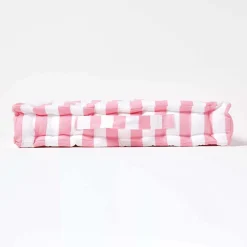 Homescapes Coussin de sol rose - grandes rayures - 40 x 40 cm -* Coussin De Sol