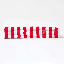 New Homescapes Coussin de sol rouge - grandes rayures - 50 x 50 cm -