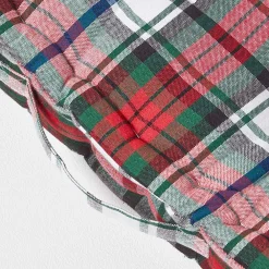 Homescapes Coussin de sol rouge et blanc - tartan écossais - 40 x 40 cm -* Coussin De Sol