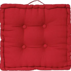 Discount Atmosphera Créateur D'Intérieur Coussin de sol rouge 40x40 cm - Atmosphera