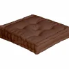 Clearance Enjoy Home Coussin de sol uni chocolat - 50x50cm - Chocolat