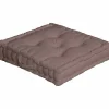 New Home Style France Coussin de sol uni taupe - 50x50cm - Taupe
