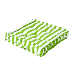 New Homescapes Coussin de sol vert - grandes rayures - 40 x 40 cm -