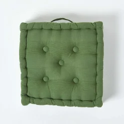 Discount Homescapes Coussin de sol vert - rajput - 40 x 40 cm -
