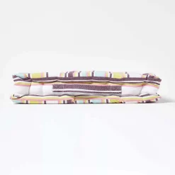 Best Homescapes Coussin de sol vert - rayure osaka - 50 x 50 cm -