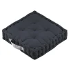 STOF Coussin de sol 45x45x10cm gris anthracite 100% coton* Coussin De Sol